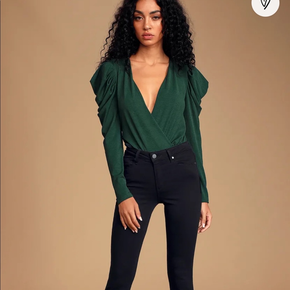 Lulu's Deep Green Bodysuit